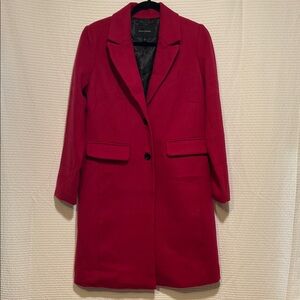 Banana Republic Women's Bright Magenta Colour Long Coat